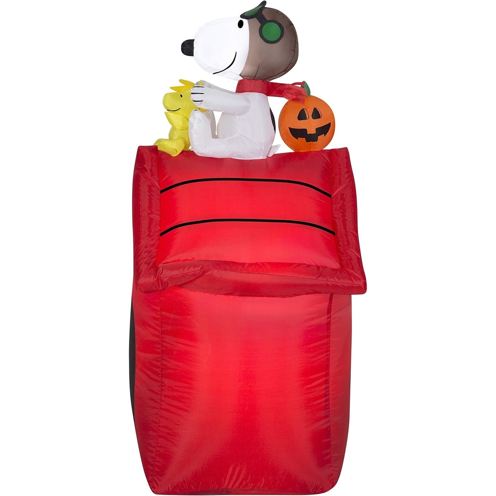 Gemmy Airblown Inflatable Snoopy as Red Barron and Woodstock on ...